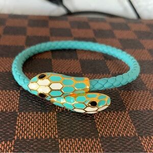 NEW! Turquoise and Gold Snake Bracelet
